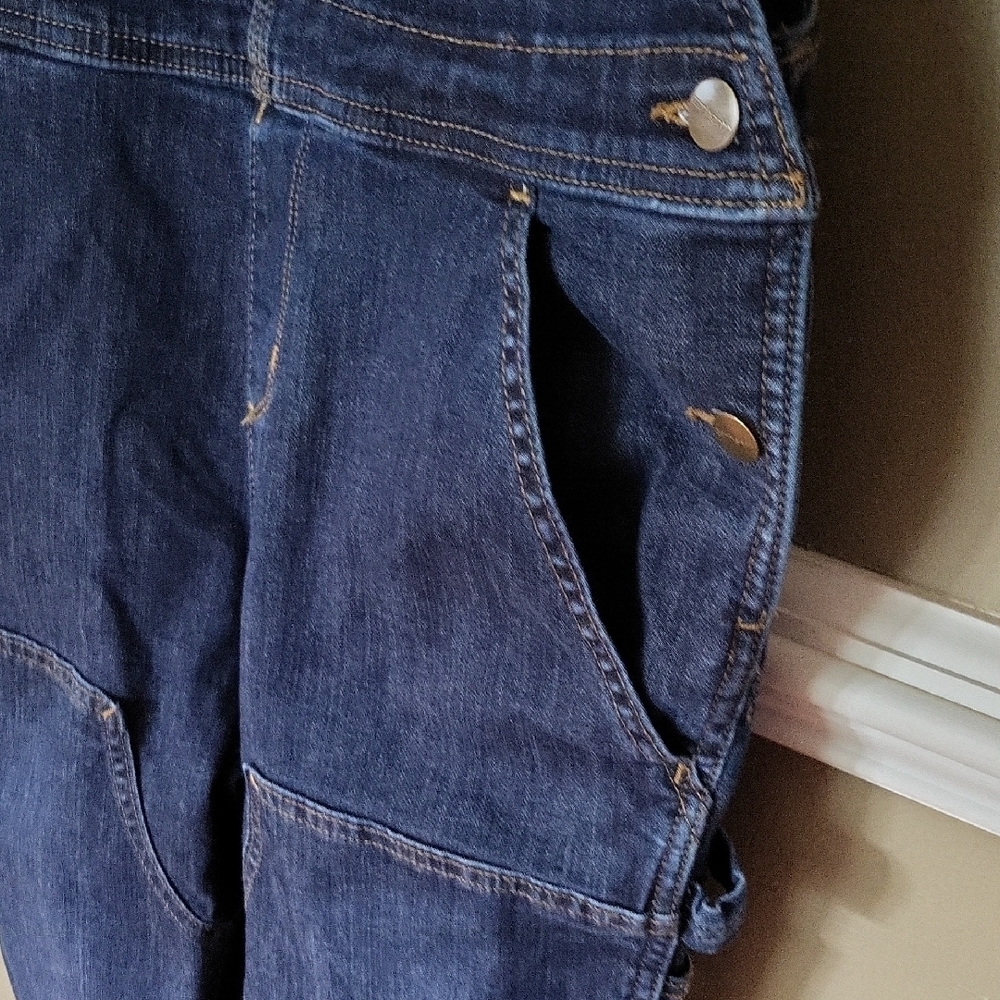 Carhartt Women's Denim Double Front Bib Overalls Size Small 4/6 Tall - Picture 6 of 12
